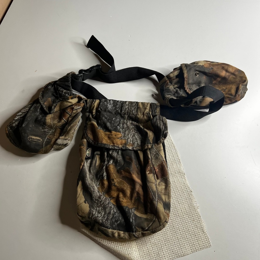 Fieldline Realtree Hardwoods Camo 3 Pouch Hunting Waist Bag Utility Belt